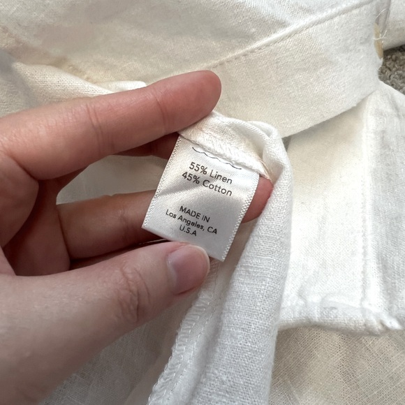 Coast White Linen Button Down Sleeveless Midi Dress - Picture 5 of 9